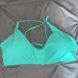 ROMWE Teal Strappy Bikini Top Size M